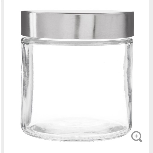 Other - Round Glass Jar with Stainless Lid